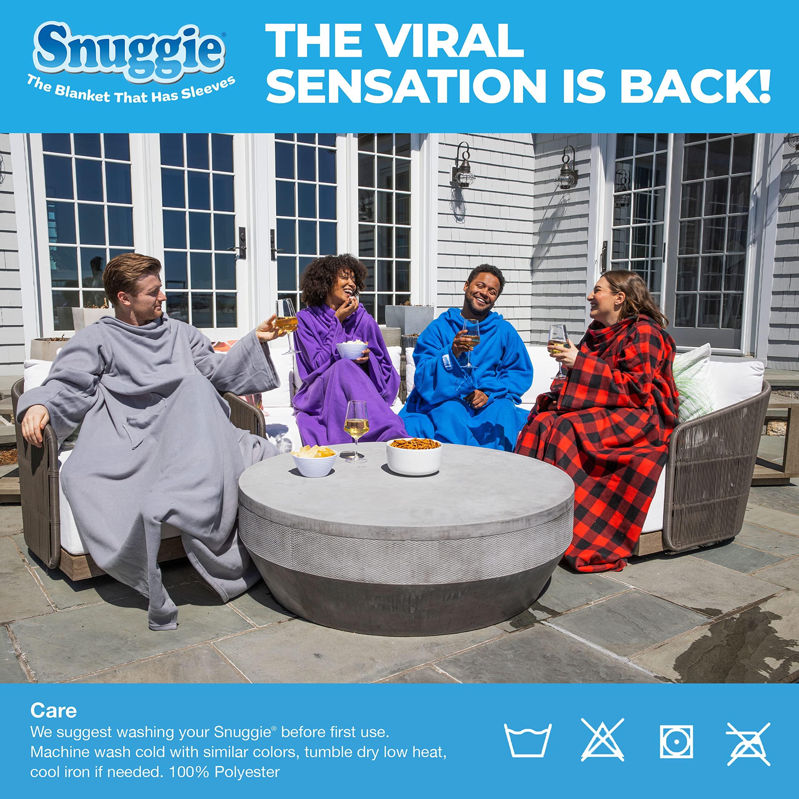 Snuggie Snuggie The Original Wearable Blanket with Sleeves & Pockets for Adults| Functional Warm Cozy Super Soft Fleece| As Seen on TV Purple