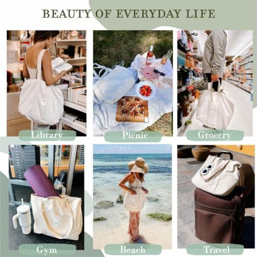 MEE AE MEEAE - Sustainable Drawstring Canvas Bag, Durable XL Tote, Reusable 14oz Bag