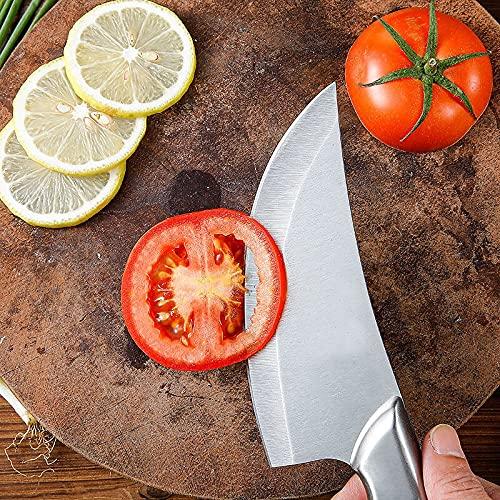 GUMMIA Meat Cleaver,Cleaver Knife, 5.5 inch Boning Knife Stainless Steel Chef Knife Serbian Kitchen Knife for Meat Bone Fish Fruit Vegetables Cleaver Butcher Knife