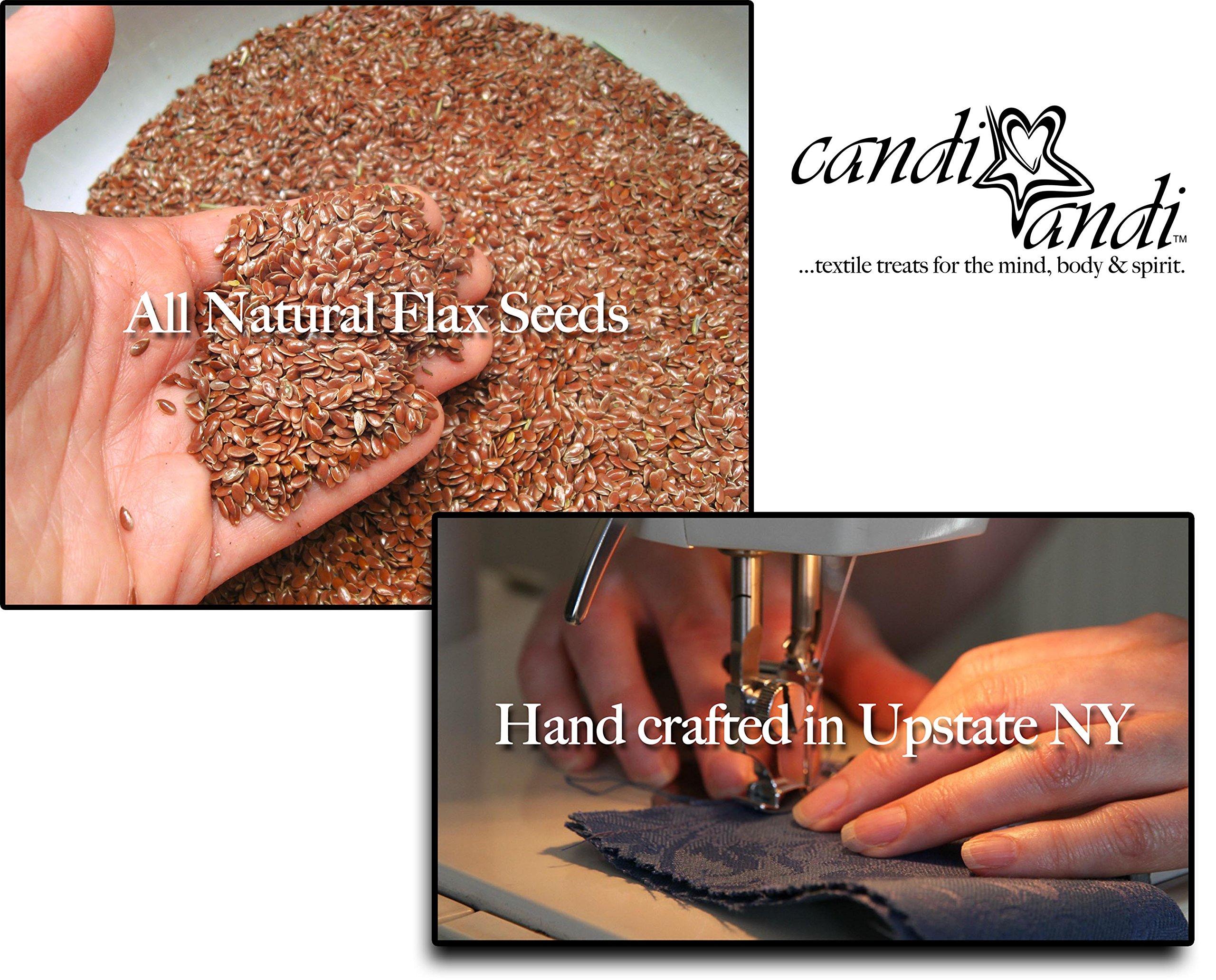 Candi Andi Astral Harmony Neck Wrap | Luxurious Handcrafted Satin and Velvet | Weighted Flaxseed & Optional Lavender | Black Magic - TMW-BM