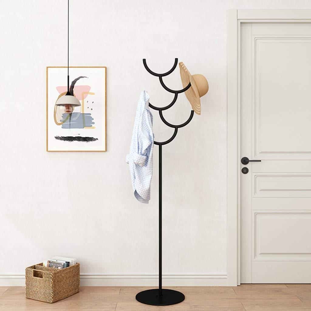 KKNH coat Stand Coat Rack Nordic Creativity Iron Clothes Stand Hanger Saving Space Portable Hanger Home Hat Coat Handbag Scarf Clothes Suitable for bedroom, office ( Color : Silver , Size : Six corners )