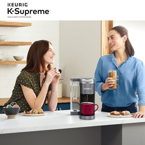 Keurig Keurig K-Supreme Single Serve K-Cup Pod Coffee Maker, MultiStream Technology, 4 Brew Sizes, 66oz Dual-Position Removable Reservoir, Gray