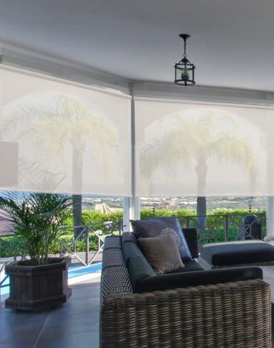 First Rate Blinds Cordless Solar Shades 5% Openness 48 to 53 7/8 Wide x 24 to 108 High, Motorization, Valance, and Outdoor Options Available, Charcoal