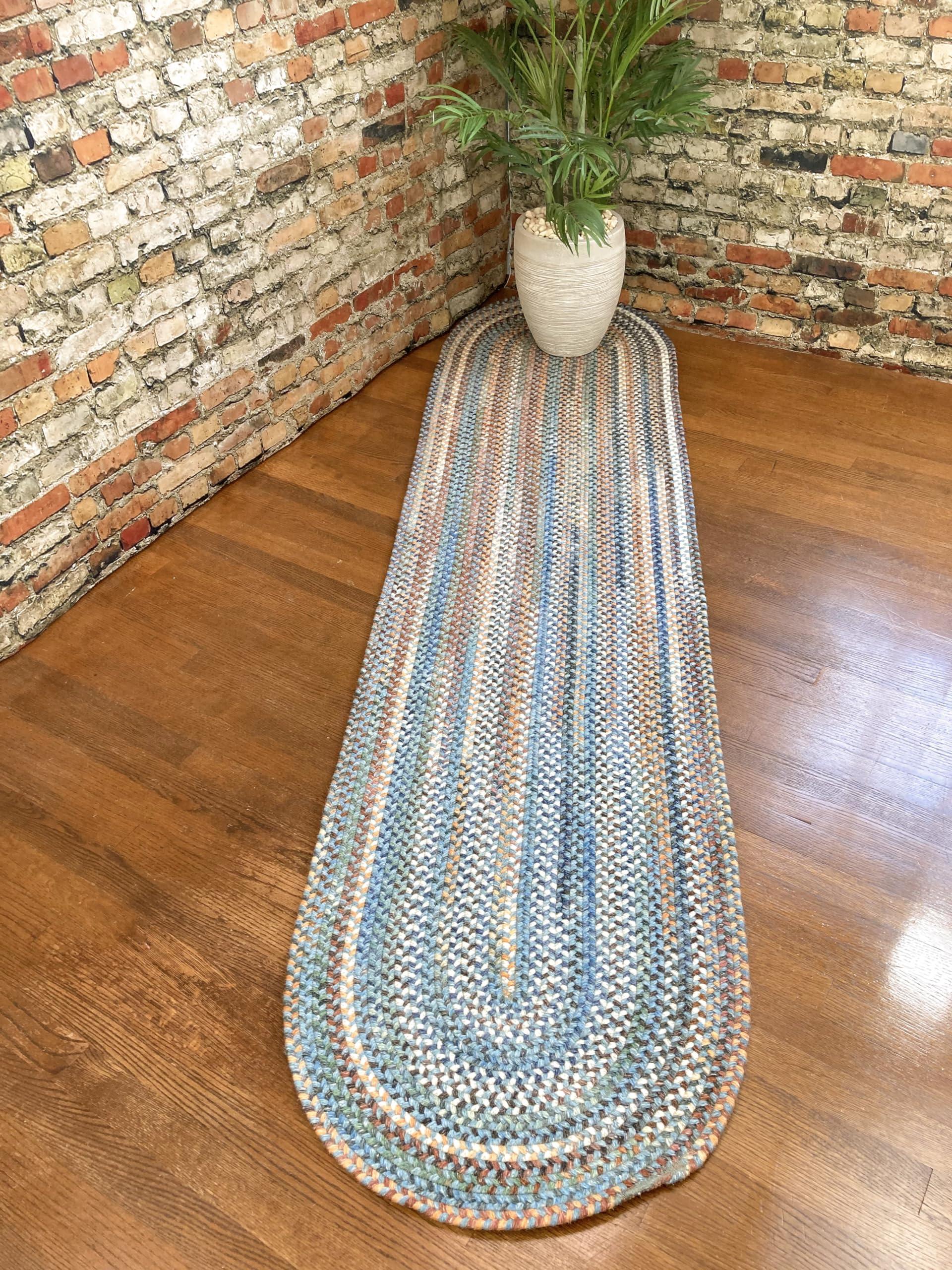 Capel Capel American Heritage Legacy Blue 2'0"X8'0" Oval Braided Rug