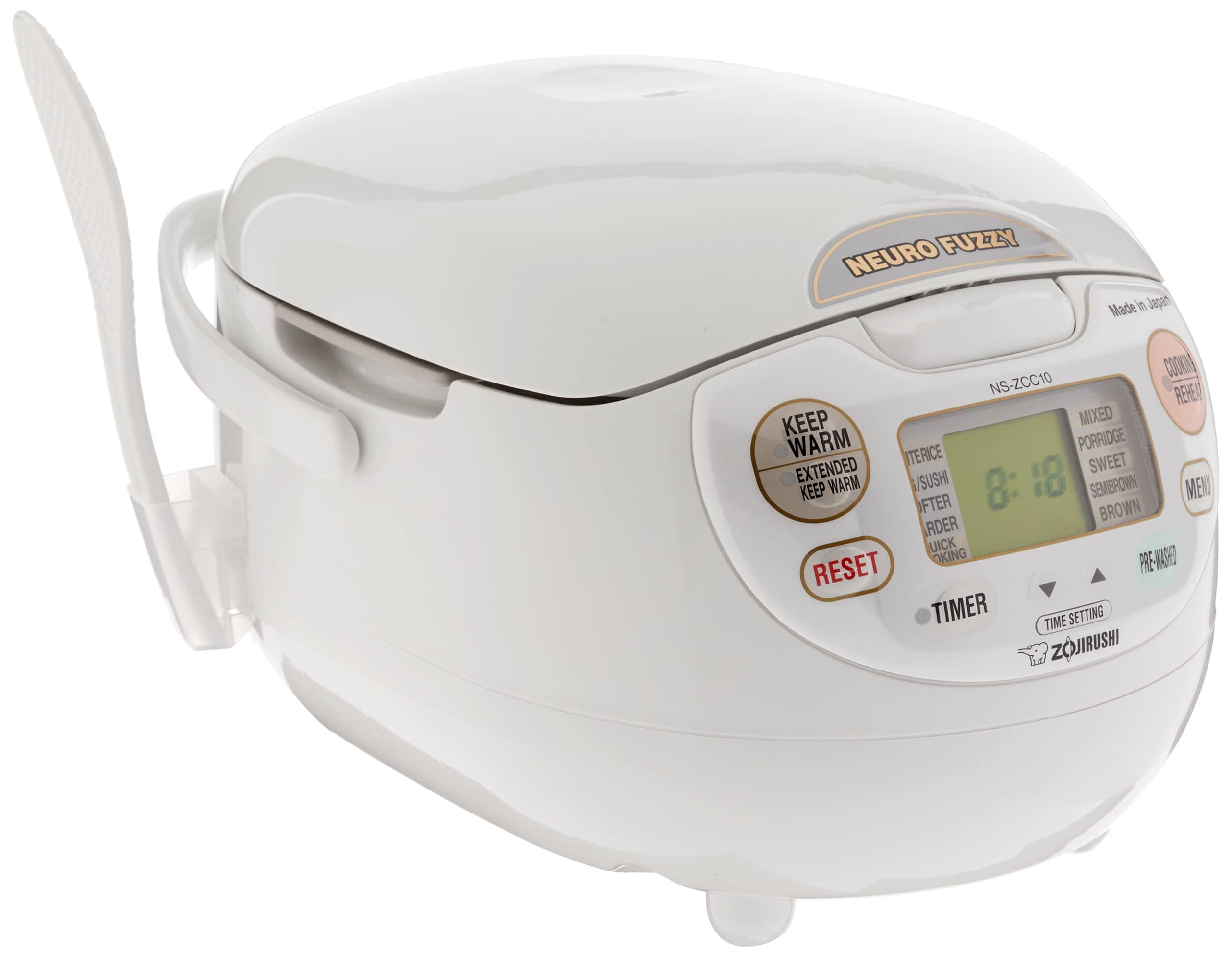 Zojirushi Zojirushi NS-ZCC10 5-1/2-Cup Neuro Fuzzy Rice Cooker and Warmer, Premium White