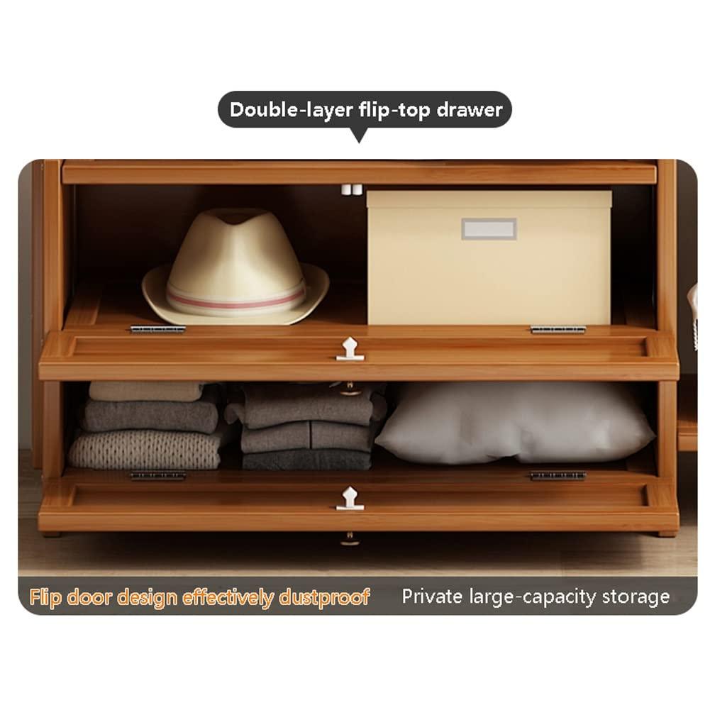 HomeLoft Basics Wooden Coat Stand, Free-Standing Garment Rack, Clothings Organizer, Storage Shoe Rack, 80X30X138CM