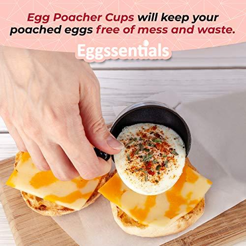 Eggssentials Eggssentials Egg Poacher Replacement Spare Stainless Steel Anti-Stick PFOA Free Individual Removable Poaching Cups (4)