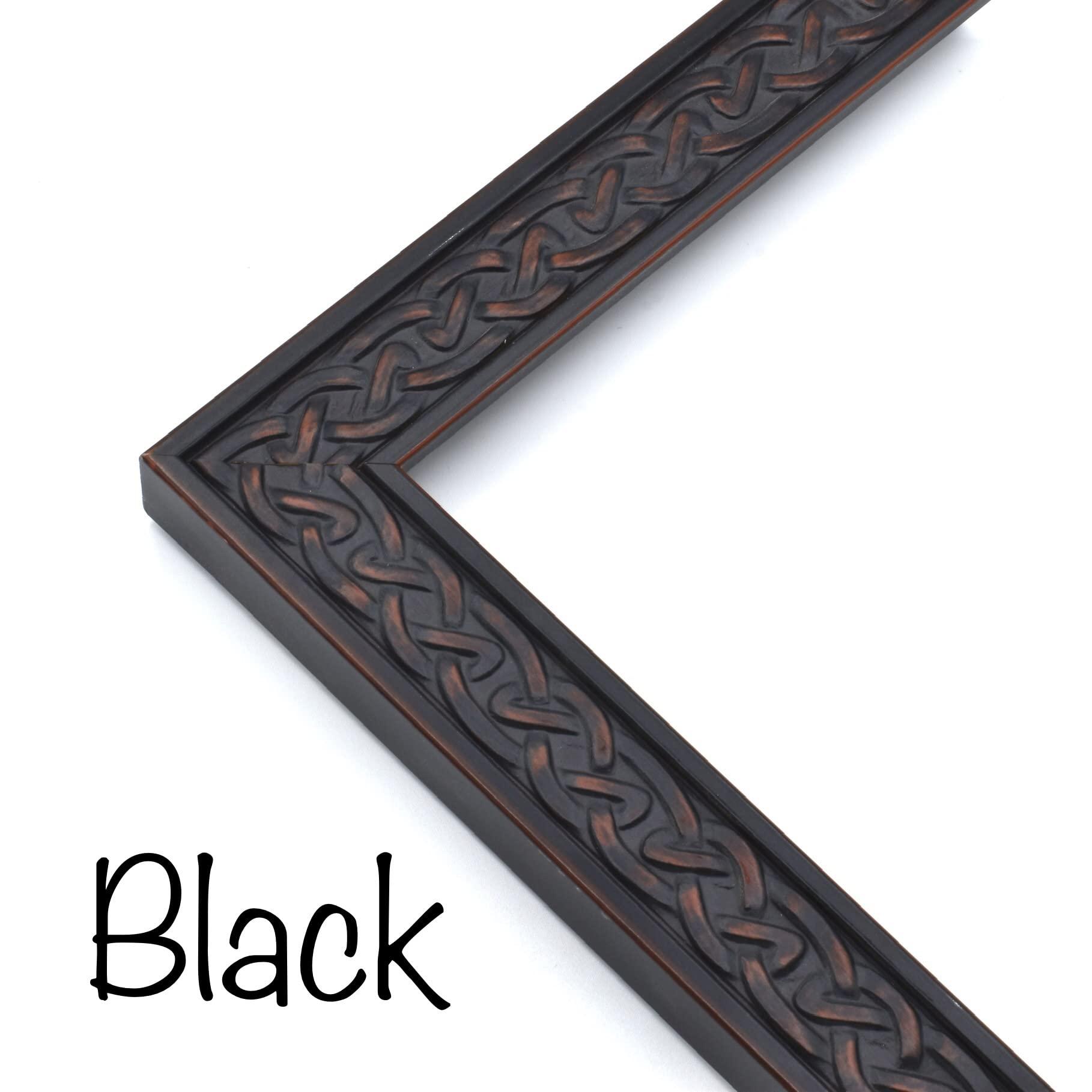 The Modern Wall Framing Co. Rustic Celtic Picture Frame, Handcrafted Irish Inspired Custom Frames For Wall Art Posters, Personalized Photo Frame, Solid Wood Frame With Premium Acrylic Cover (10 x 20, White)