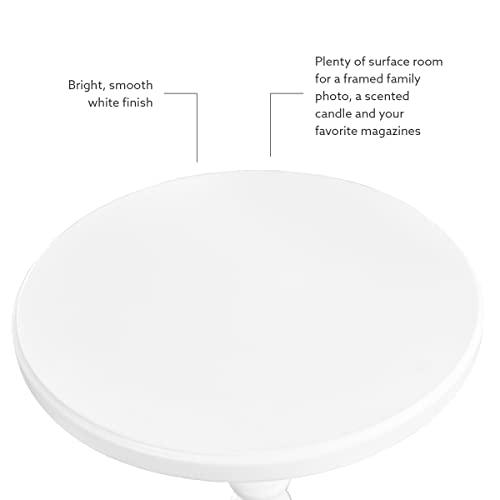 Powell Furniture Powell Furniture Powell Round Spindle, White Table 17 x 22.25 x 17