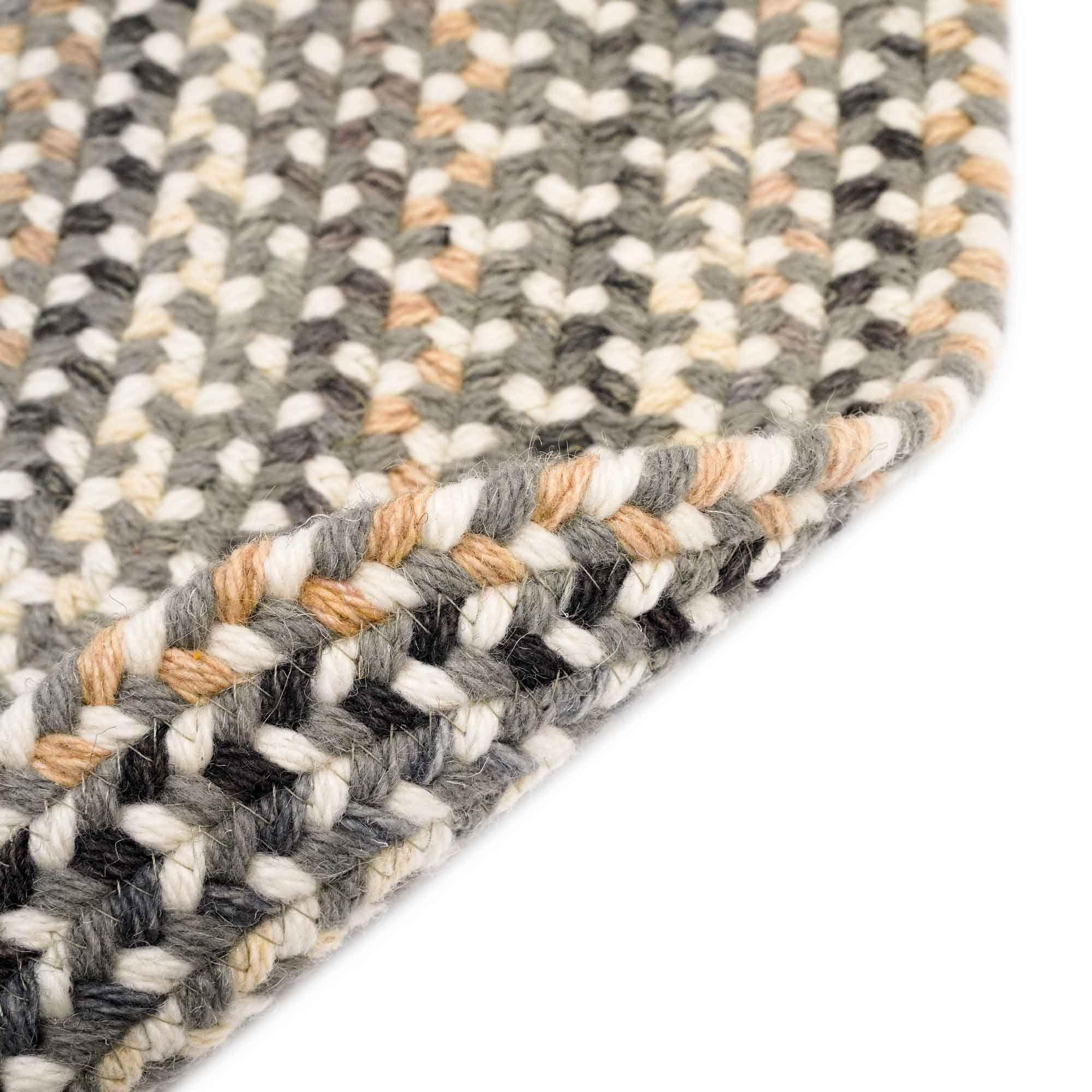 Capel Capel Rugs Sherwood Forest Rectangle Braided Area Rug, 24" x 36", Light Blue