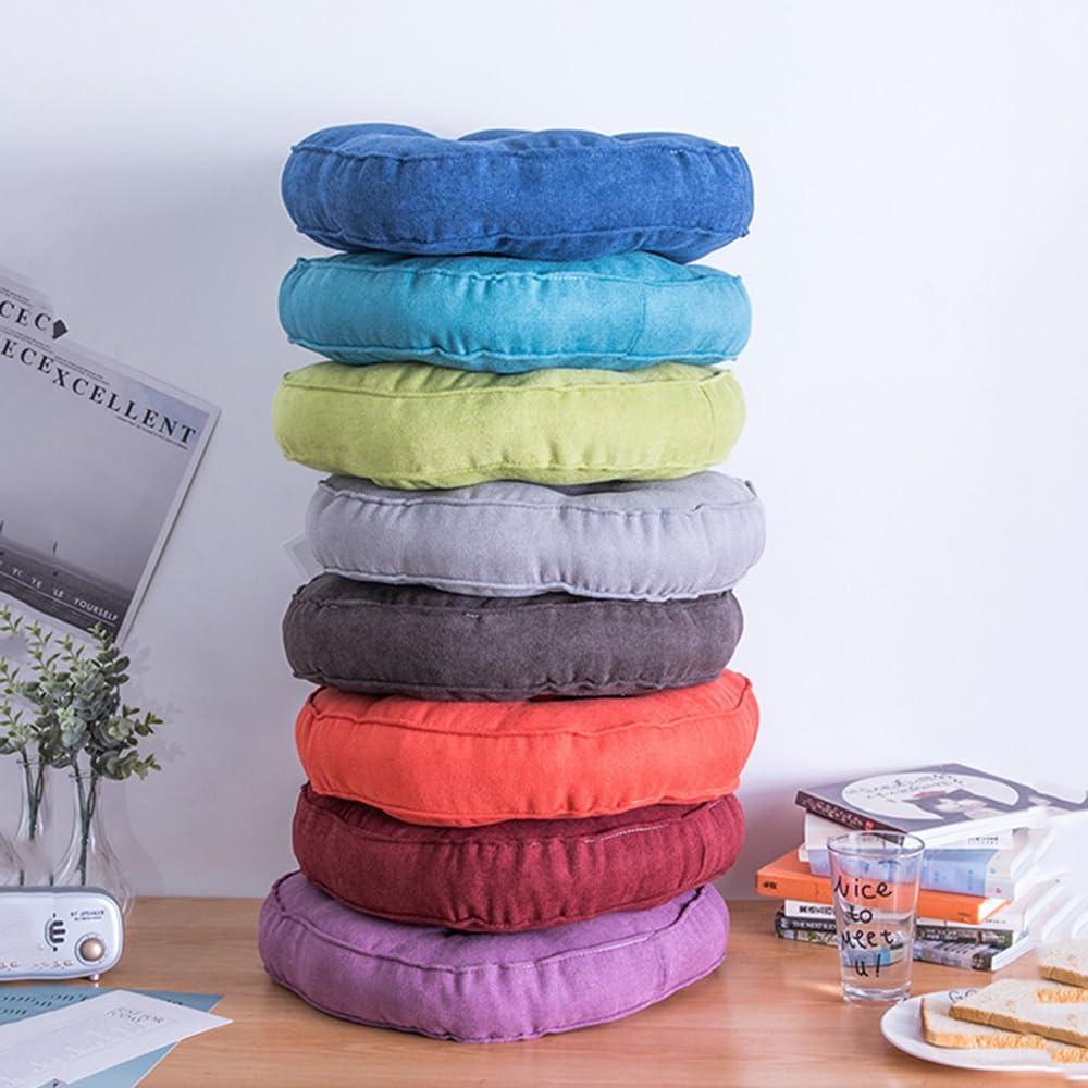 FouncY Round Seat Cushion Non Slip Thicken Chair Pads, Solid Color Soft Chair Pads Comfy, for Kitchen Dining Office Chair (Color : Navy Blue, Size : 19.6in)