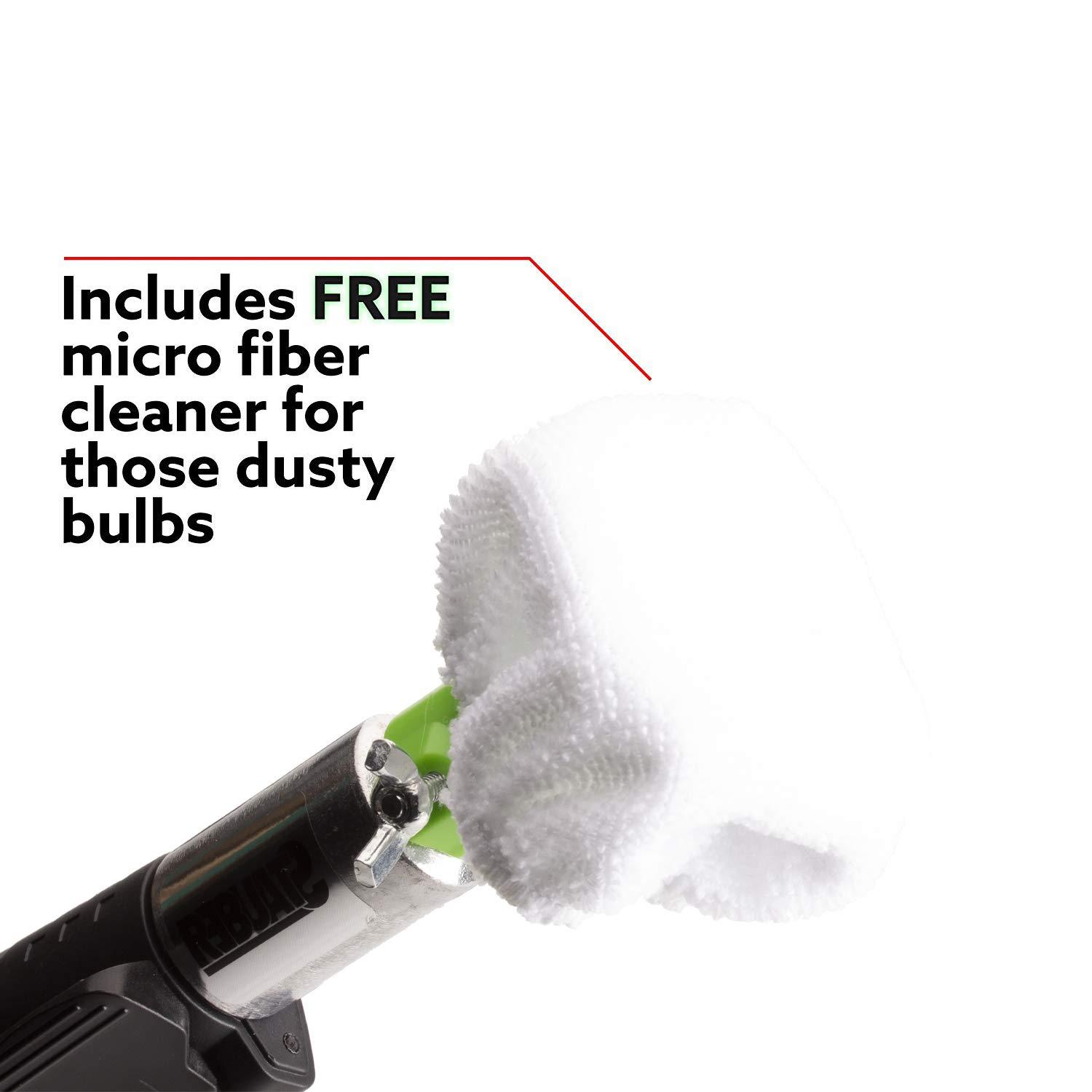 STAUBER STAUBER Best Bulb Changer with PowerLatch Extension Pole (Large Suction, 4 Feet)