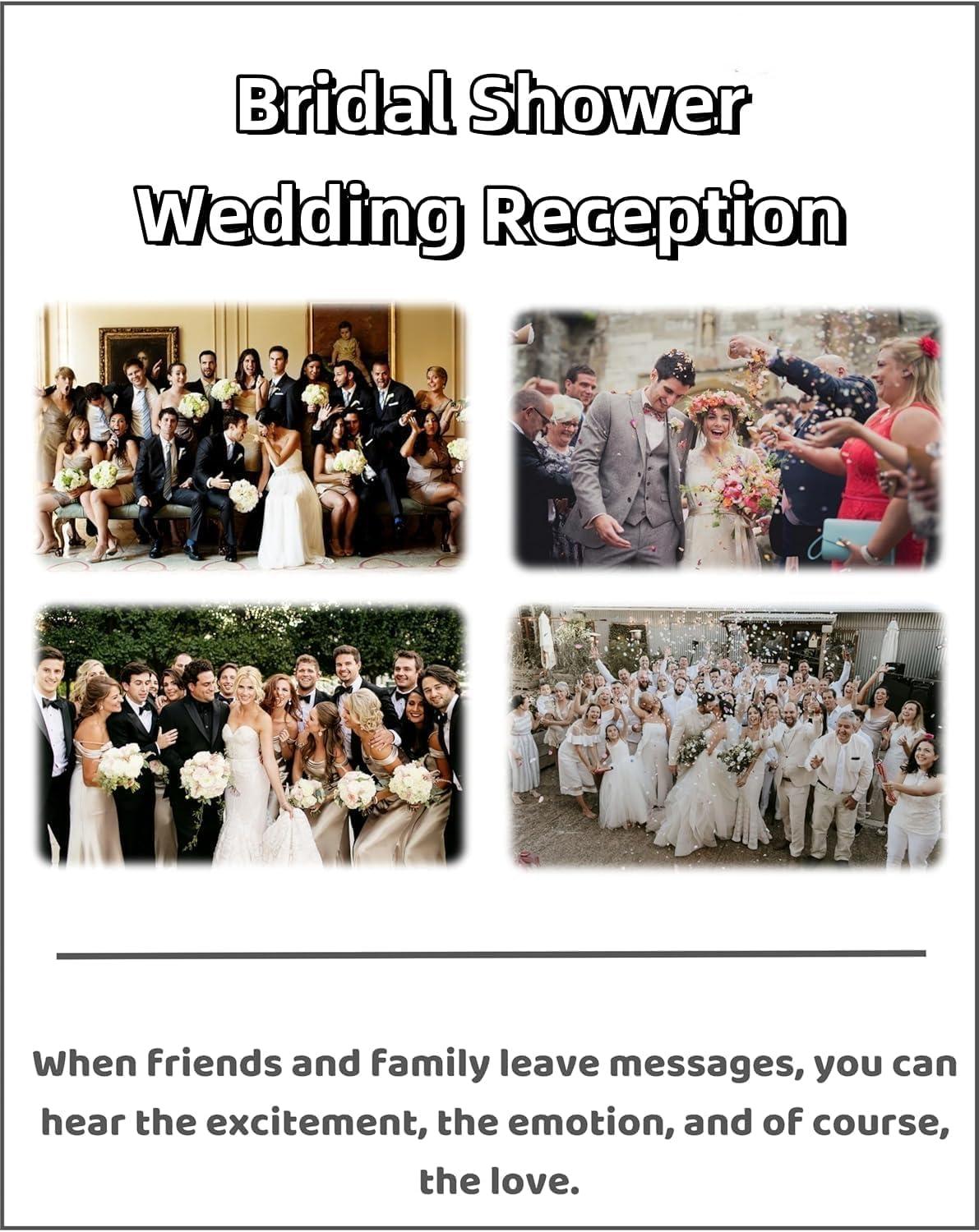 RetroVox Video & Audio Guest Book Wedding Phone Guestbook Creative Easy to Use & Fun Engagements Anniversaries Baby Showers Graduation (Black)