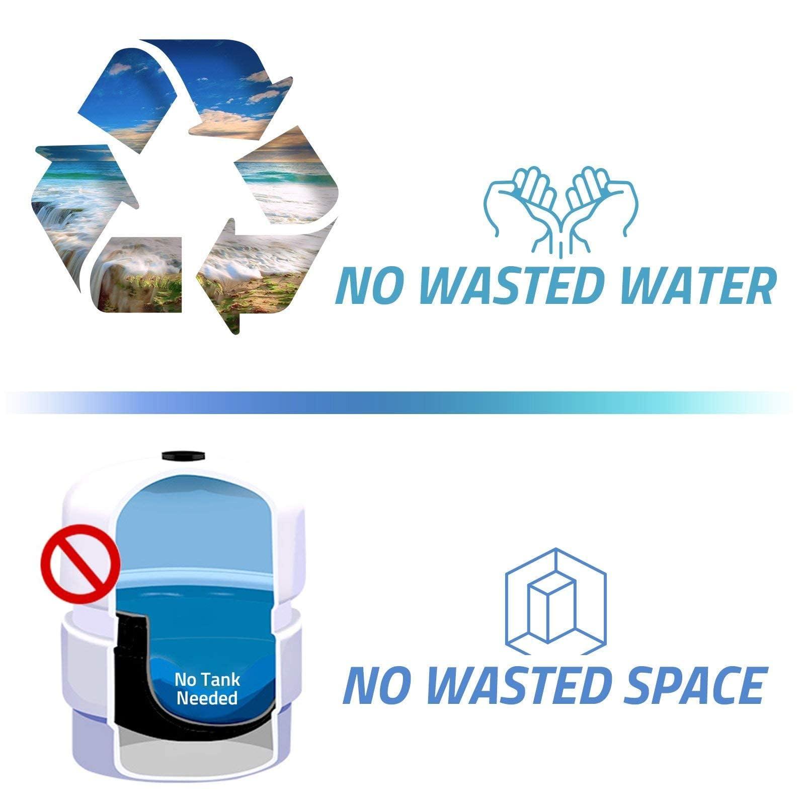 iSpring iSpring US31 Classic 3-Stage Under Sink Water Filtration System for Drinking, Tankless, High Capacity, Sediment + GAC + Carbon