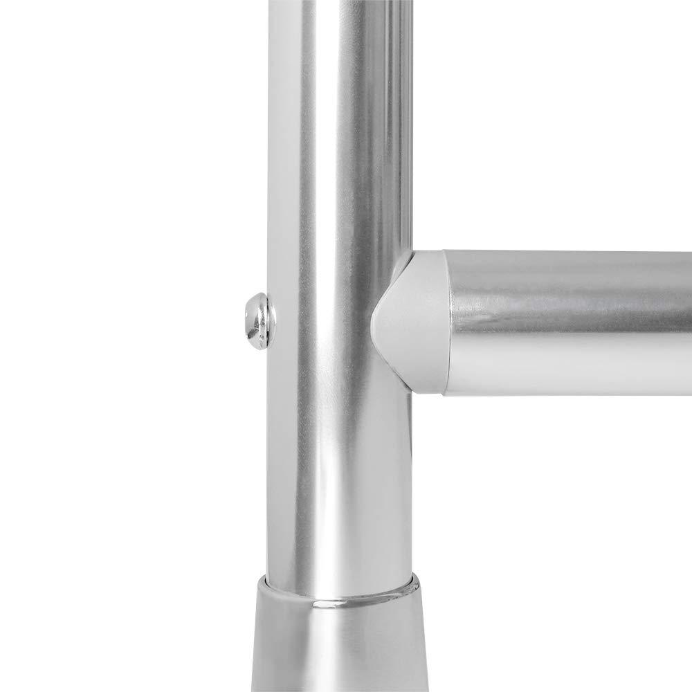 Utopia Alley Utopia Alley Rustproof Aluminum Shower Rod - Chrome | D-Shape Shower Rod with Ceiling Support, Shower Curtain Rod for Bathroom Shower, Perfect for Freestanding Tubs and Showers (61"L x 28"W)