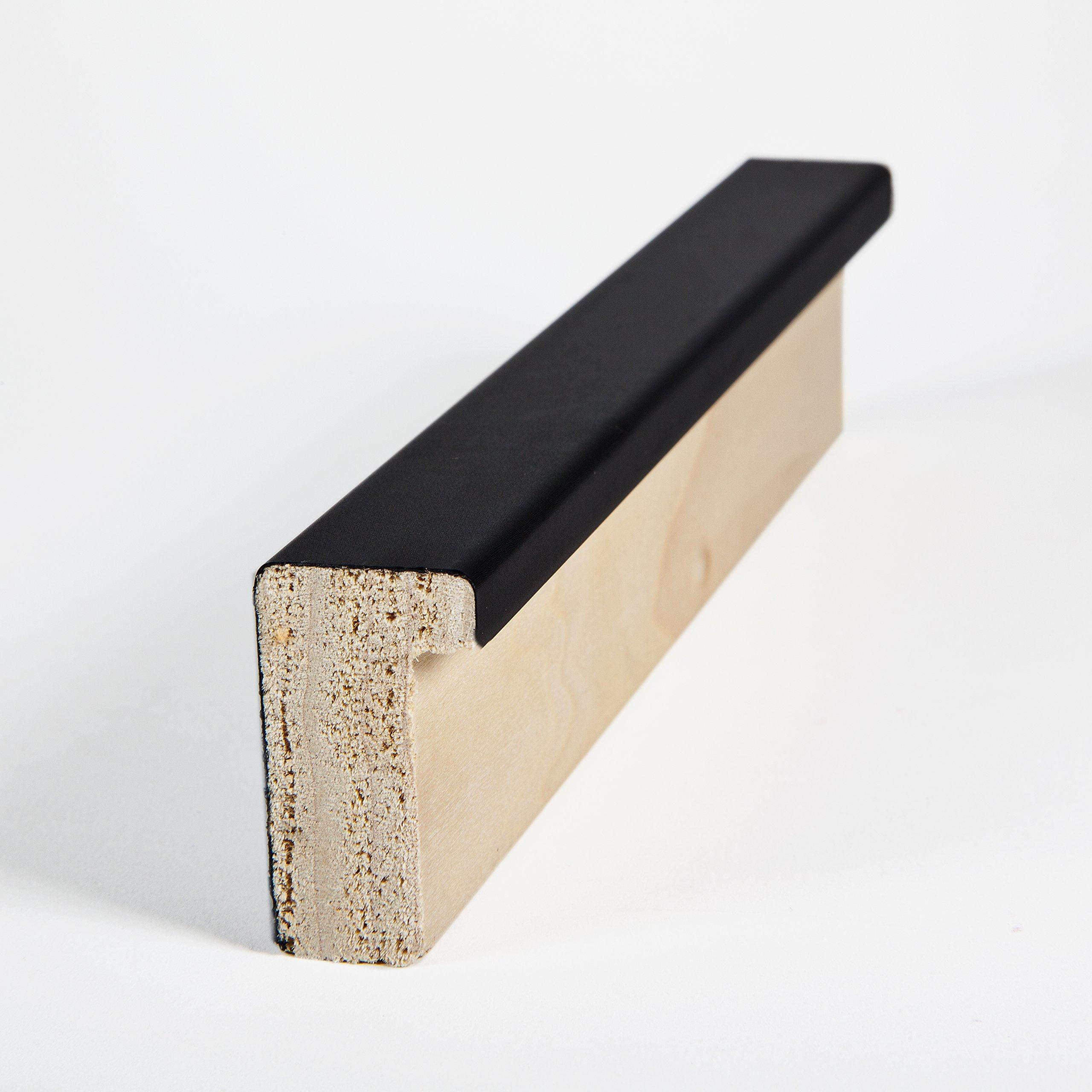 ArtToFrames ArtToFrames 24x35 inch .75 Satin Black Stem - 1.125 Rabbet Wood Picture Frame, 2WOM10015-24x35