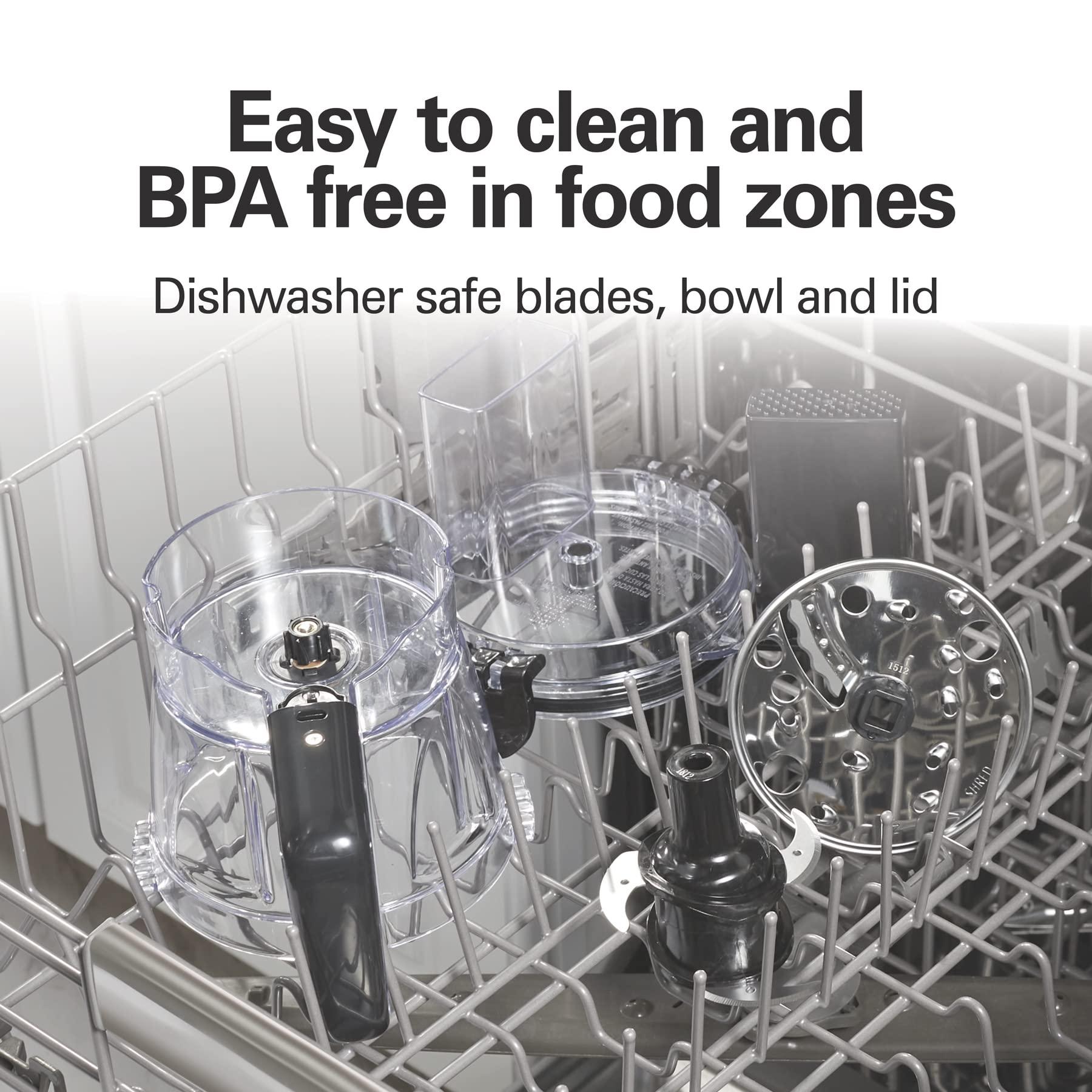 Hamilton Beach Hamilton Beach Stack & Snap 4-Cup Mini Food Processor & Vegetable Chopper, 250 Watts, for Slicing, Shredding, and Puree, Black (70510)