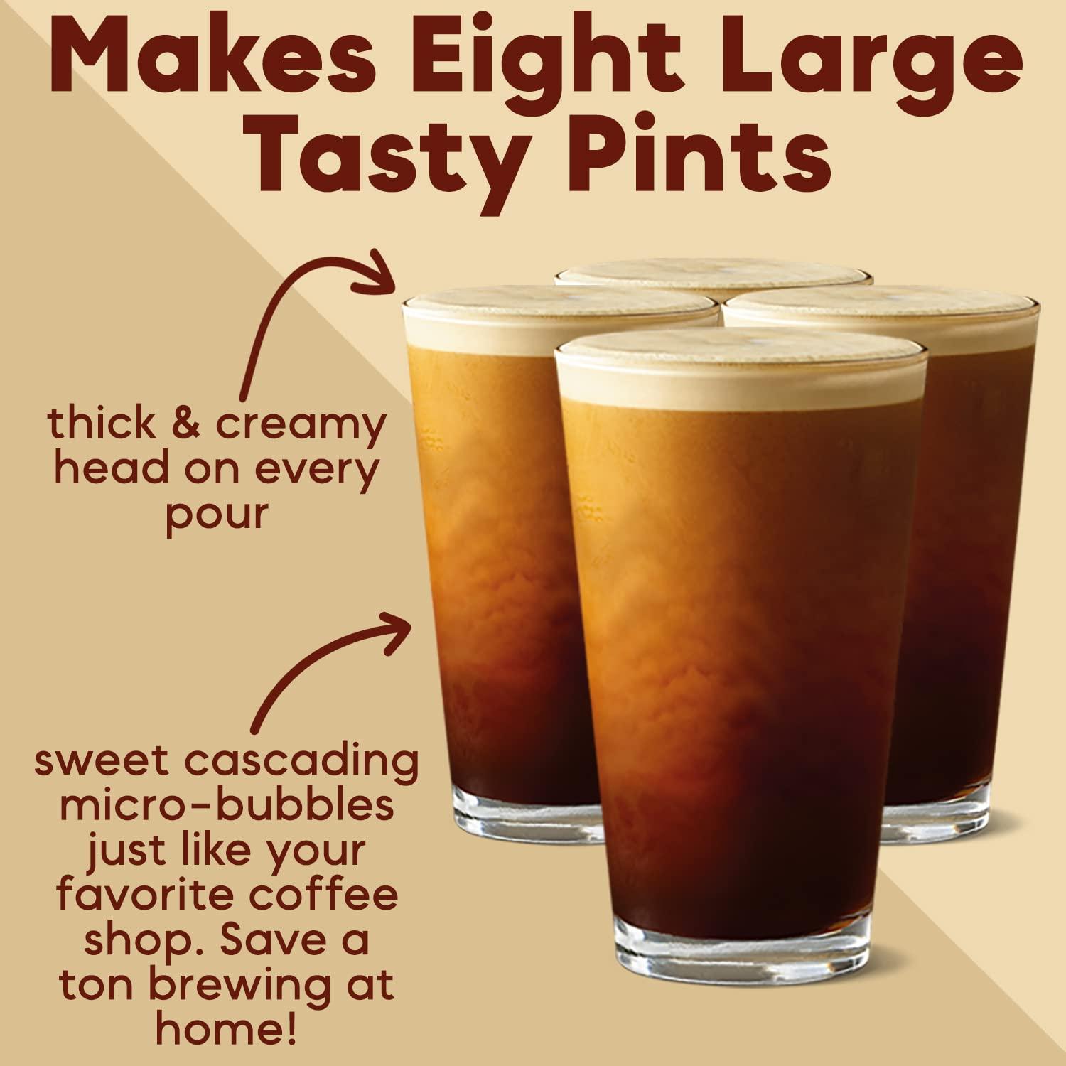 ROYAL BREW EST. 1987 The Original Royal Brew Nitro Cold Brew Coffee Maker - Gift for Coffee Lovers - 128 oz Extra Large Home Keg, Nitrogen Gas System Coffee Dispenser Kit