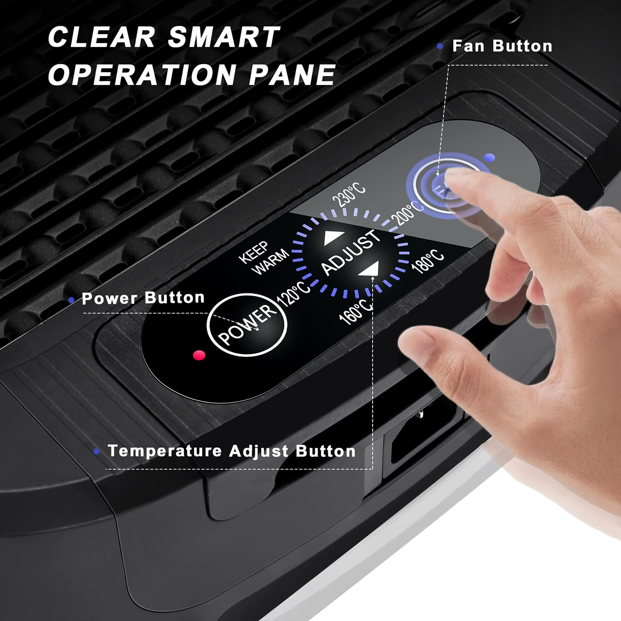 QIDOTS Smokeless Electric Grill Portable Nonstick BBQ w/ Turbo Smoke Extractor