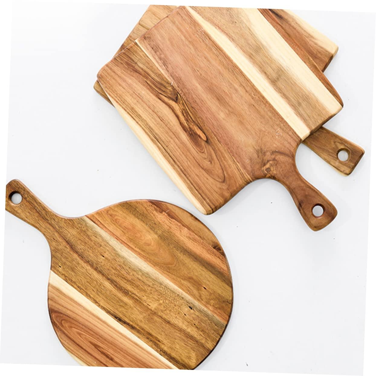 PRETYZOOM PRETYZOOM 1pc Pizza Platter Fruit Platter Pizza Paddle Spatula Steak Dish Plate Platter Food Serving Tray Breakfast Bread Tray Round Tray Cheese Serving Tray Pizza Tray Saucer Wooden Coffee