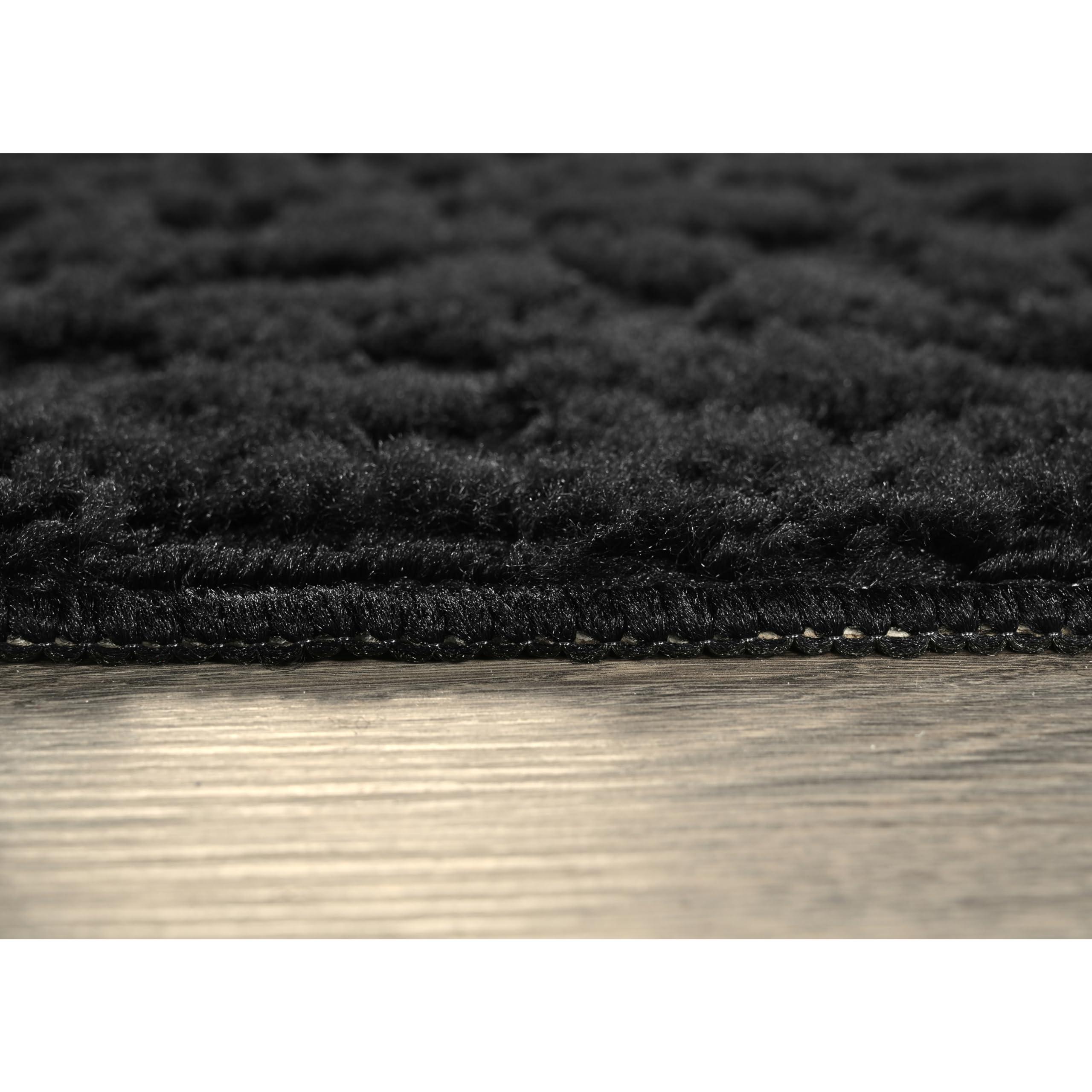 Garland Rug Garland Rug Ivy 12 Ft. X 15 Ft. Black Geometric Solid Color Area Rug - Durable, Stylish, and Soft Rug for Living Rooms, Hallways, Bedrooms, and High-Traffic Areas