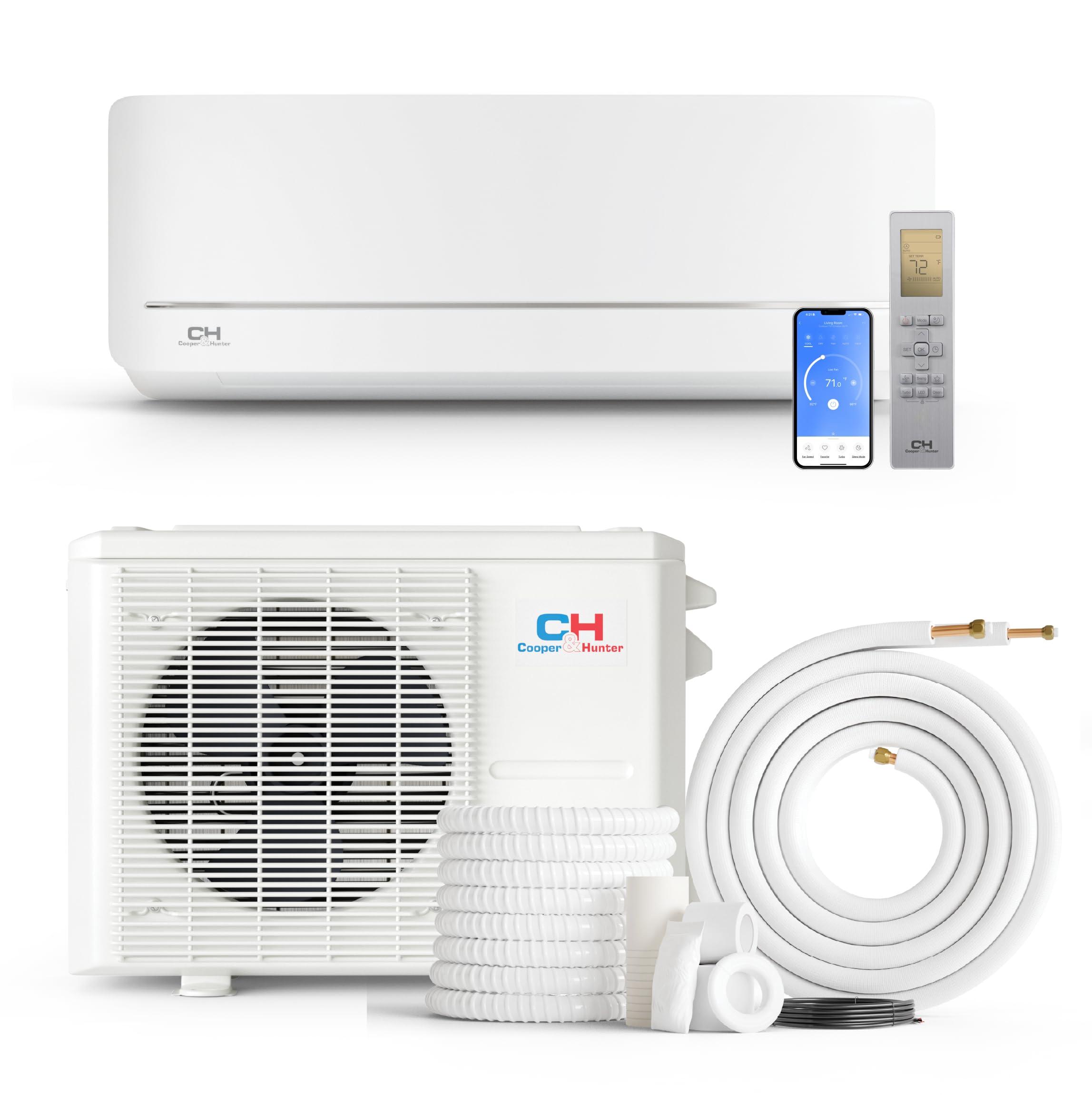Cooper & Hunter Cooper & Hunter MIA Series, Mini Split Air Conditioner and Heater, 9,000 BTU, 230V, 21.7 SEER, Wall Mount Ductless Inverter Heat Pump System, Including 16ft Installation kit
