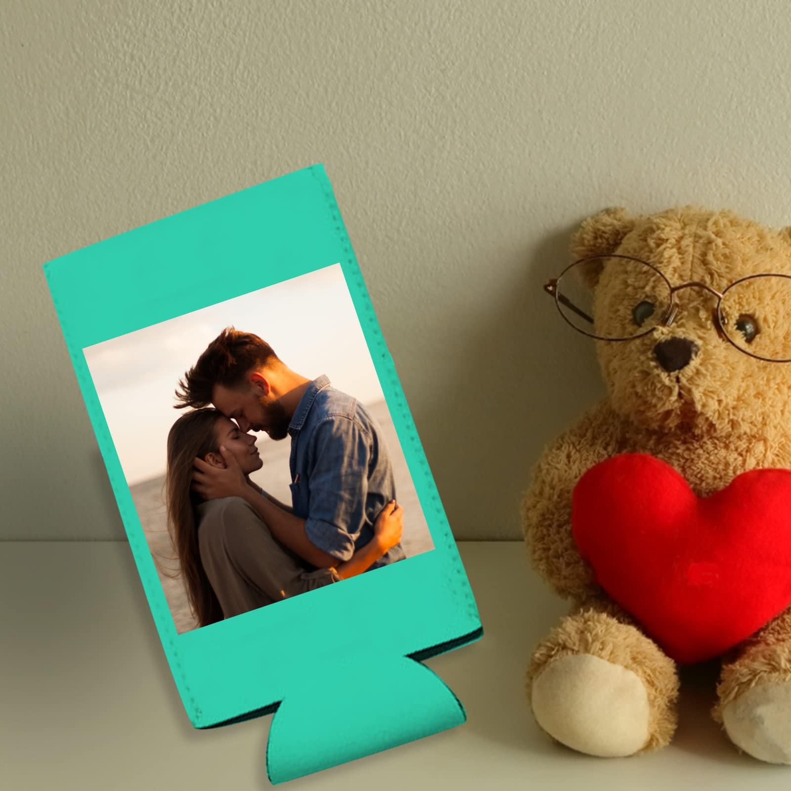 HomeLoft Basics Personalized Can Cooler Sleeves Custom Slim Beer Cozy Bulk Customized with Image Text Logo Insulated Beverage Bottle Holder Cover for Wedding Birthday Party