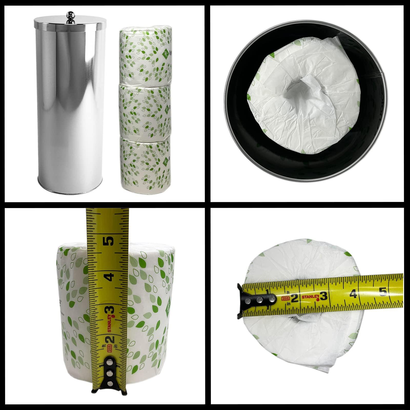 Huji Huji Rust Resistant Stainless Steel Toilet Paper Roll Canister Holder for Bathroom Storage (2, Toilet Paper Canister)