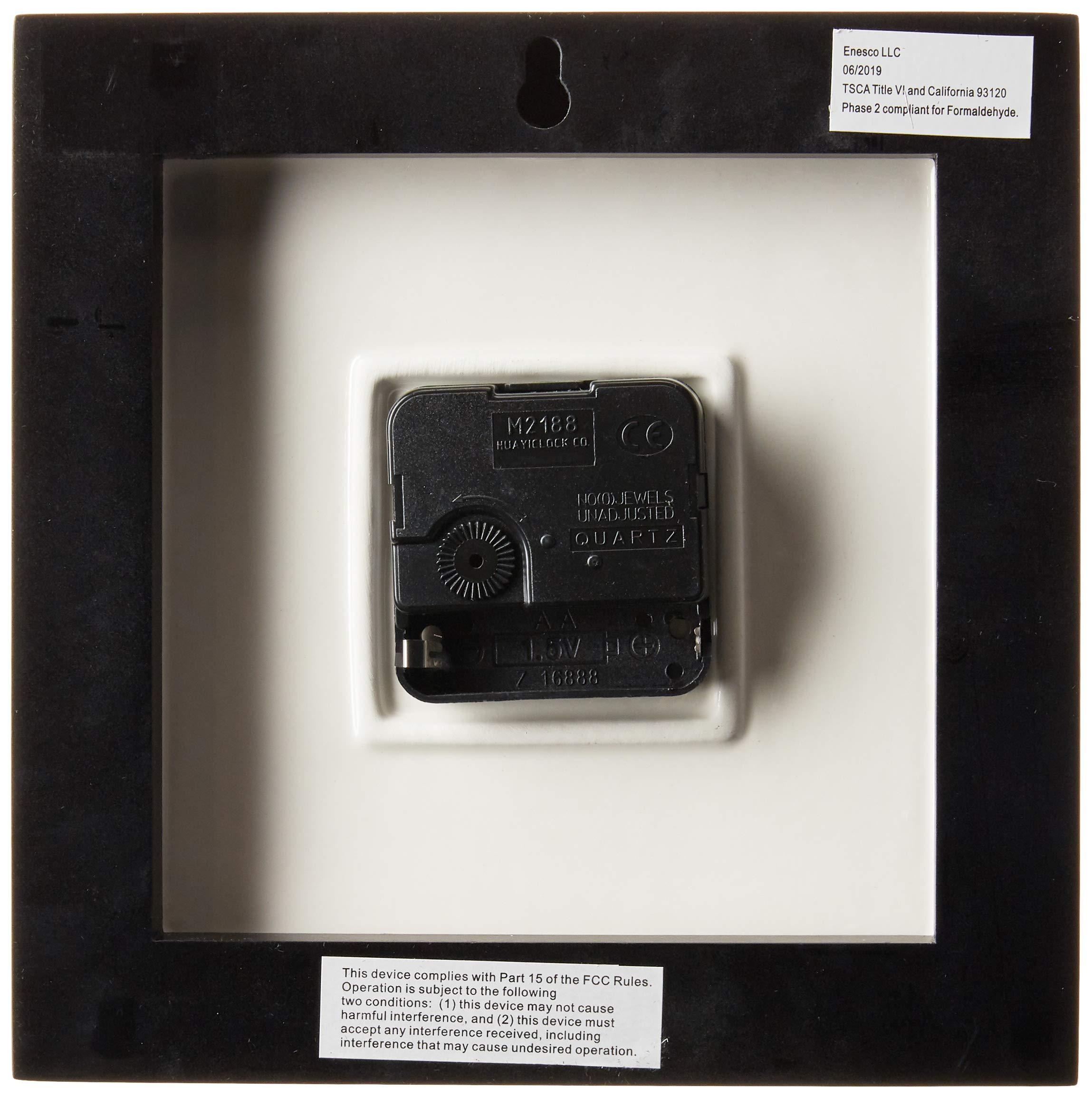 Enesco Enesco Whatever. Scrambled Numbers Always Late 7.5 x 7.5 Inch Square Hanging Wall Clock