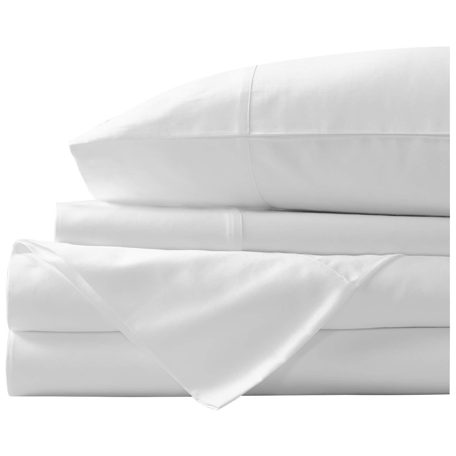 Amuze Bedding Amuze Bedding 4Pc Bed Sheet Set Ultra Soft Hotel Quality - 100% Organic Cotton with 19\" Deep Pocket 400 TC (Queen, Blood Red)