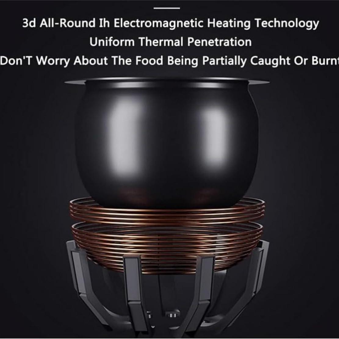 MiBoce Intelligent Automatic Cooking Machine, 2000W Commercial Food Processor, 360 Rotating and 3D All-round Heating, Three-Level Pot Adjustment, for Stir Frying, Stewing, Cooking, and Soup Making