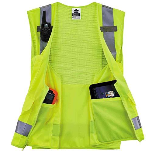 Ergodyne Ergodyne - 21429 GloWear 8250Z ANSI Lime Surveyors Reflective Safety Vest with Back Pocket, 4XL/5XL