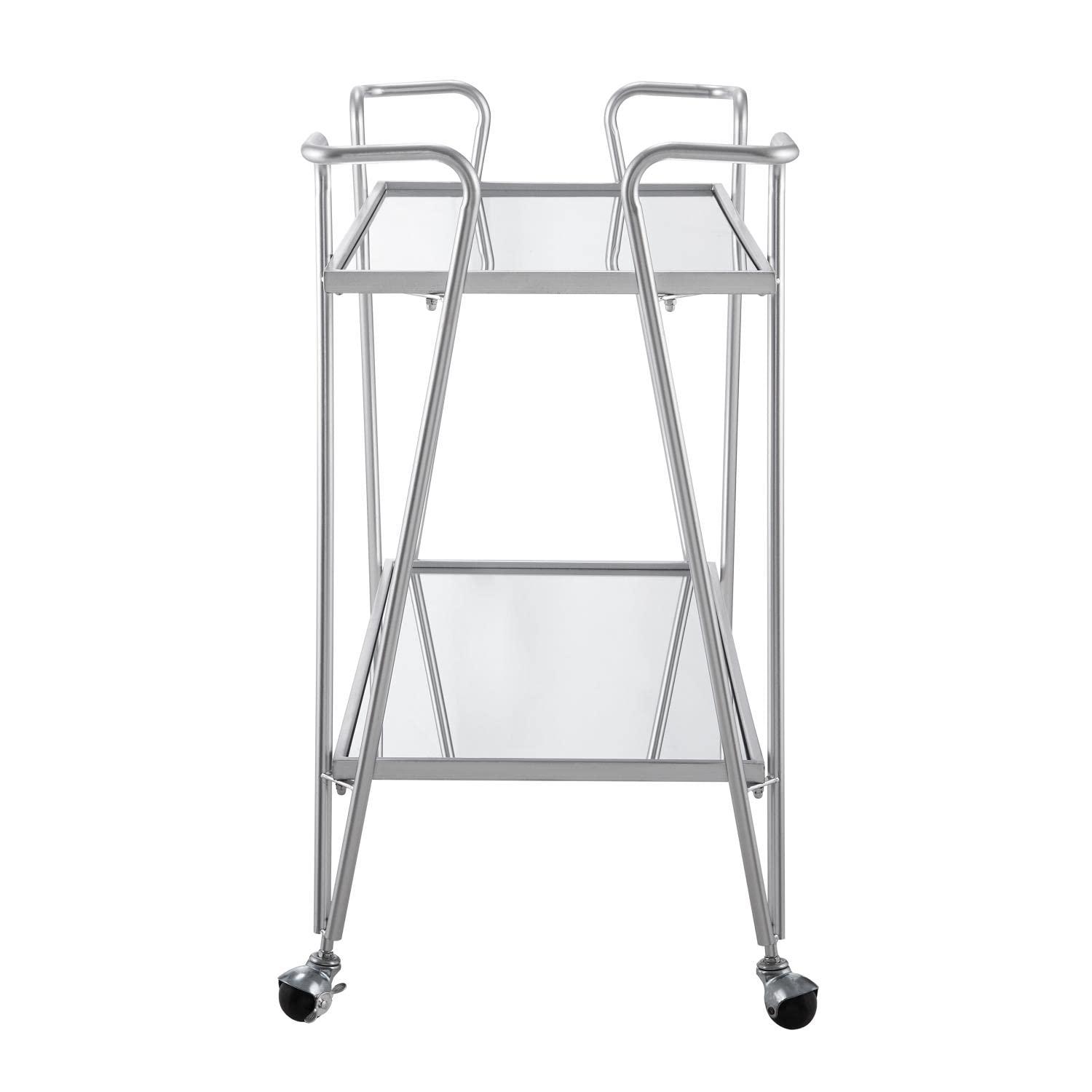 Linon Linon Silver Mid-Century Bar Cart