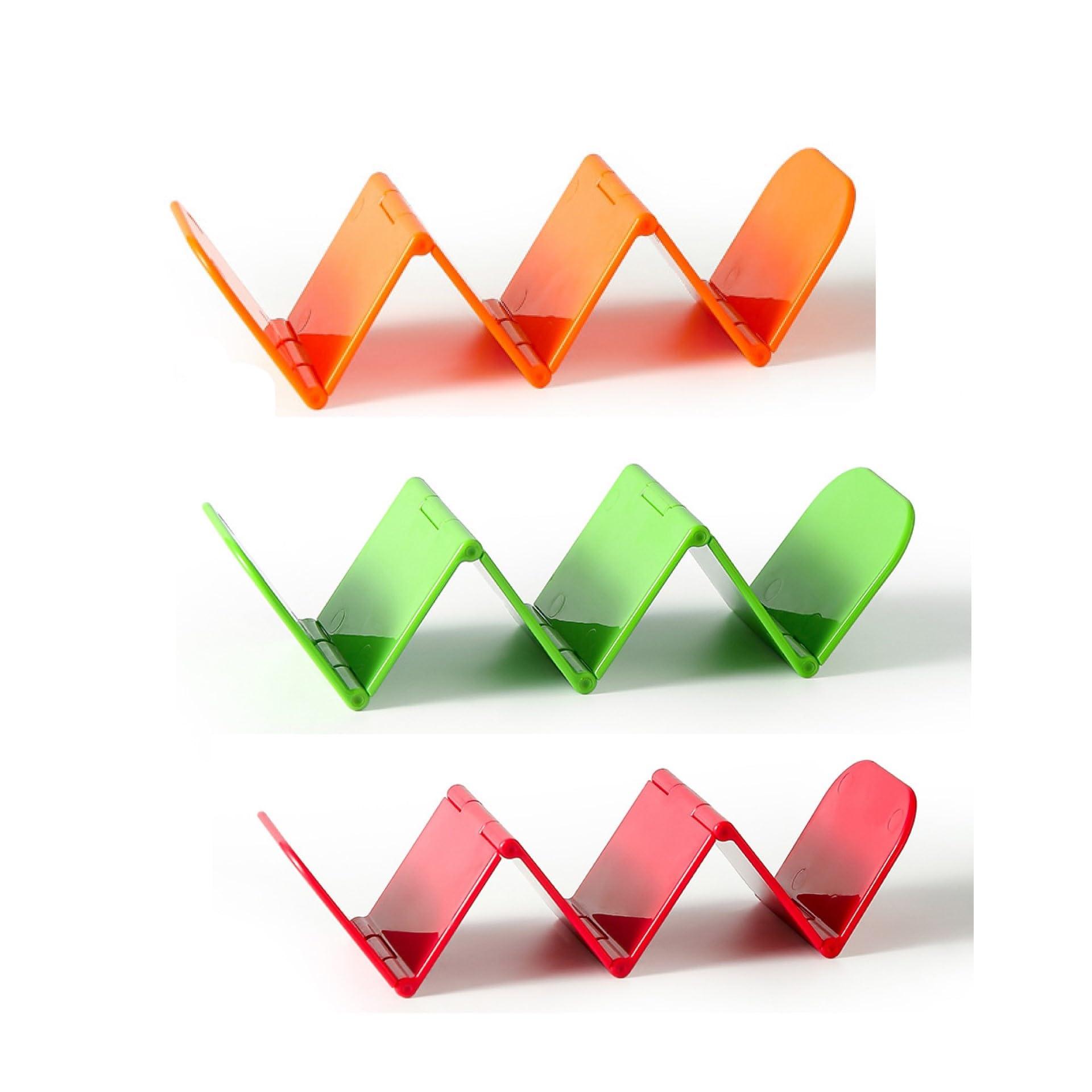 Generic Foldable Taco Holder Stand - 3 Packs (Non-Toxic, BPA Free - Dishwasher & Microwave Safe) Hold 3 Tacos, Hard Plastic Taco Rack, Party Serving Tray Set for Hard and Soft Shell Tacos Tortilla