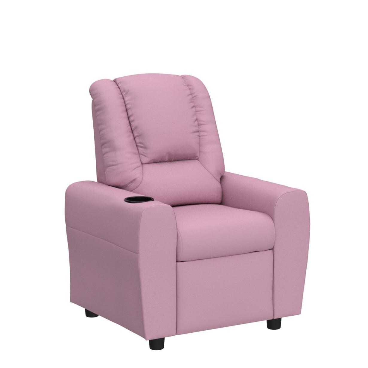 hzlagm hzlagm Kids Recliner Chair with Cup Holder, Toddler Recliners for Kids Age 0-5 with Side Pockets and Non-Slip Footstool, Child Recliners for Girls Boys Kids Room, Children\'s Rooms, Pink