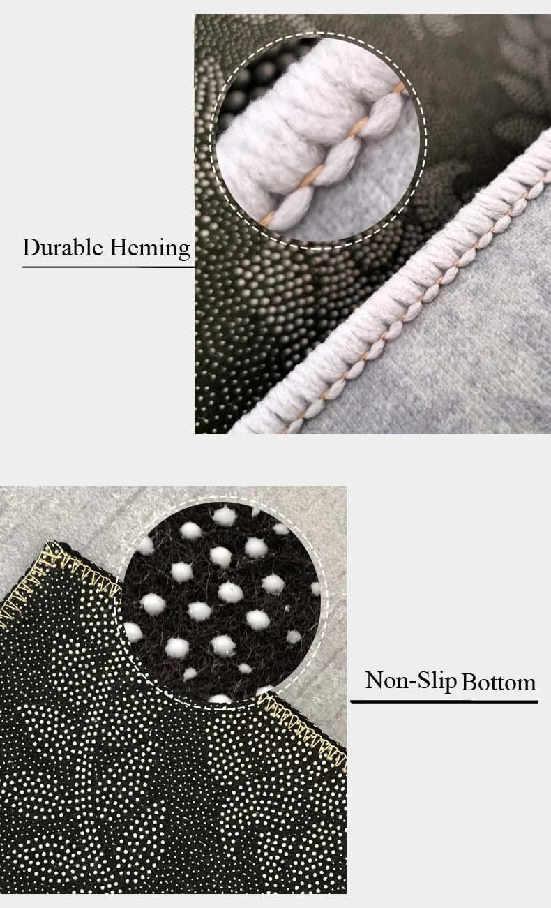 JYDOU Plant Carpet Bedroom Sunflower Area Rug for Living Room Soft Anti-Skid Washable Dining Room Accent Carpet 4'x5'3"