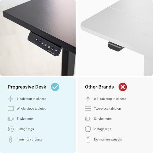 Progressive Desk Standing Desk: FLT-05, DT-3030-WW, DT-4830-WW, DA-10-Black