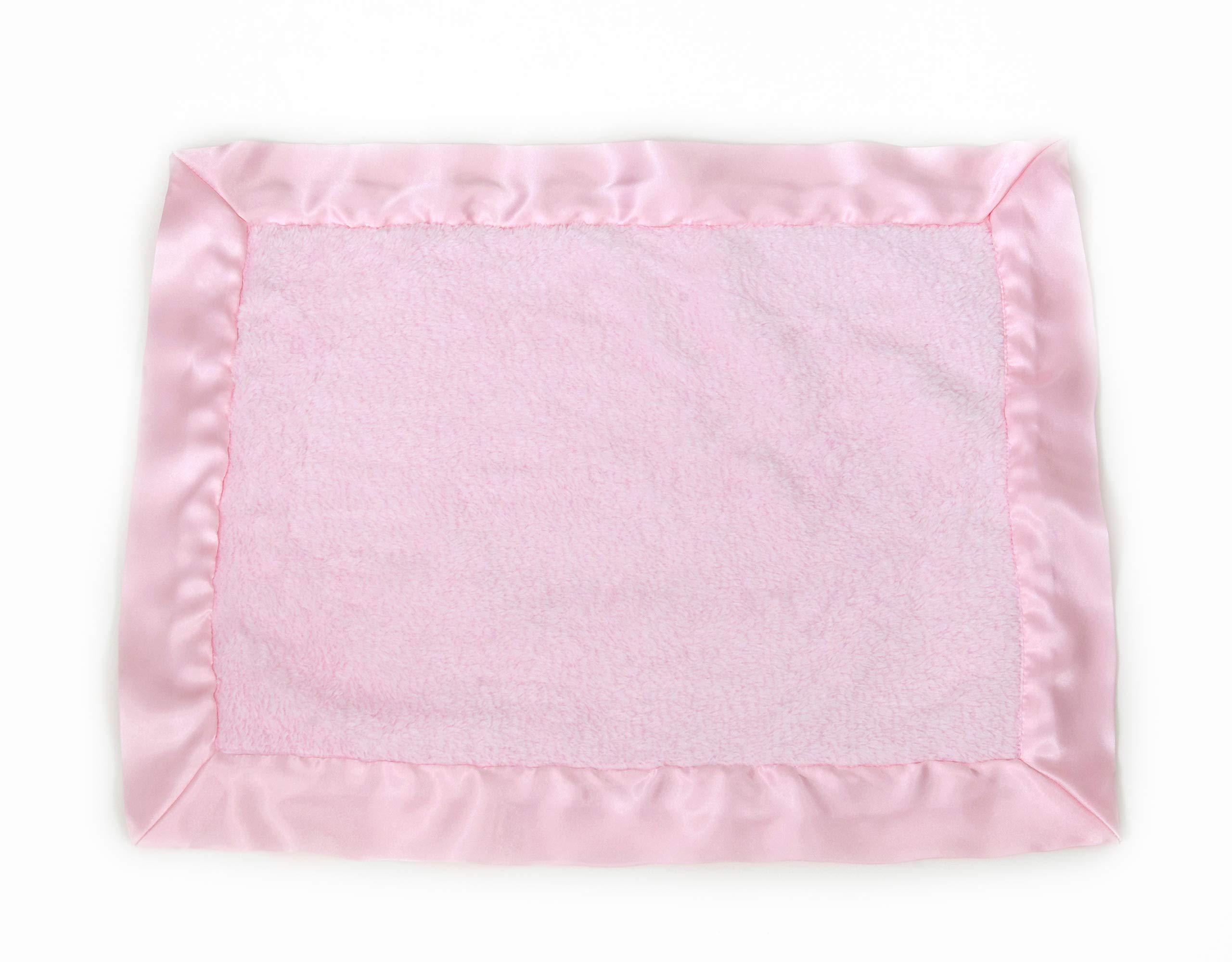 Comfort Silkie Comfort Silkie Luxurious Plush & Satin Security Blanket 14"x17" Pink
