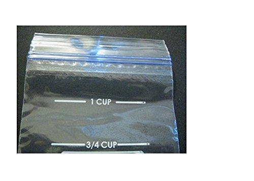 ChronoCharm Portion Control Zip Lock Plastic Bags CALORIE CHART for 100 Calorie Packs of Snack Nuts BPA FREE (80)