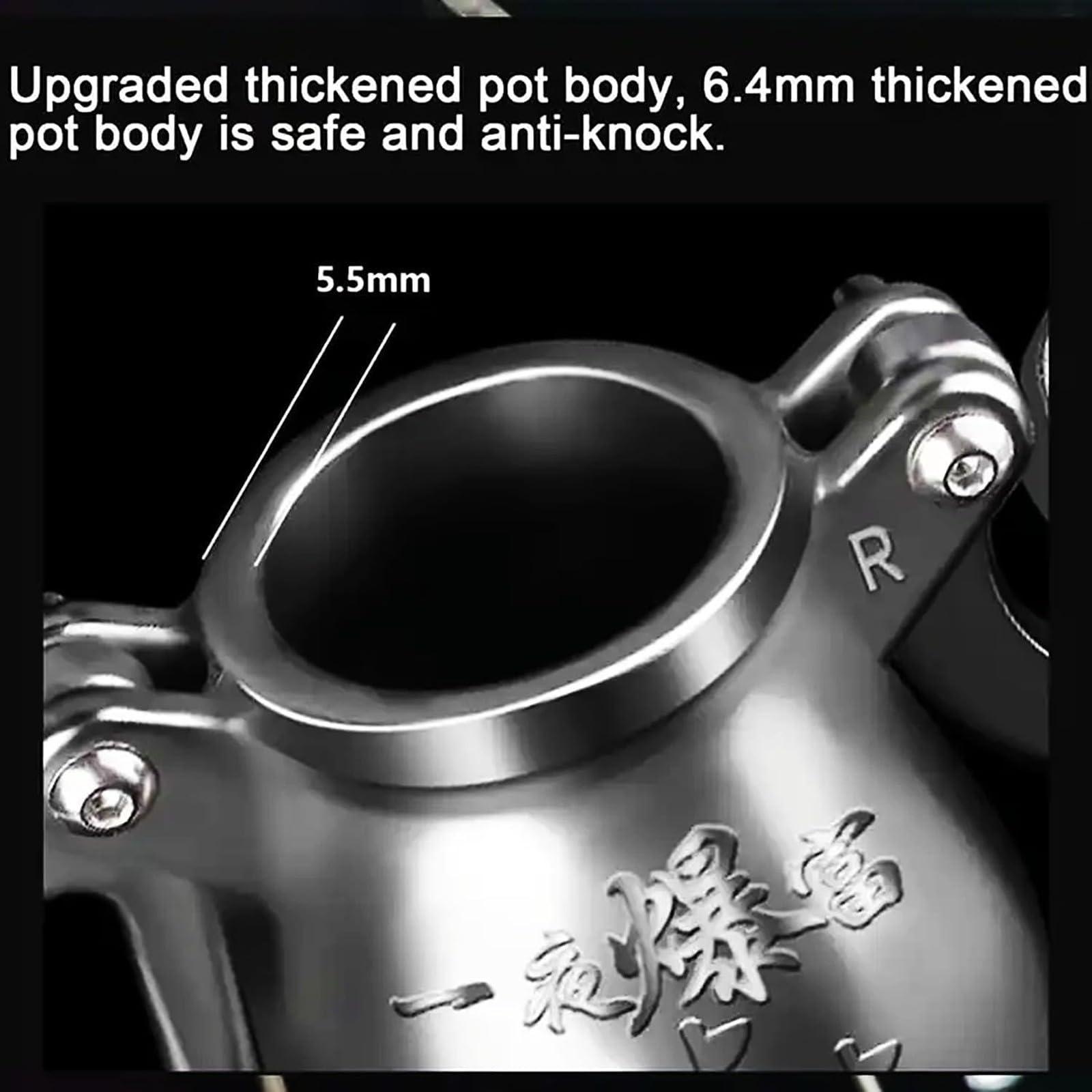 Hebralytic Hand Popcorn Machine, High Pressure Popcorn Maker, Chinese Traditional Old-Fashioned Popcorn Poppers, Stainless Steel Mini Popcorn Cannon Popcorn Pot(360ML)