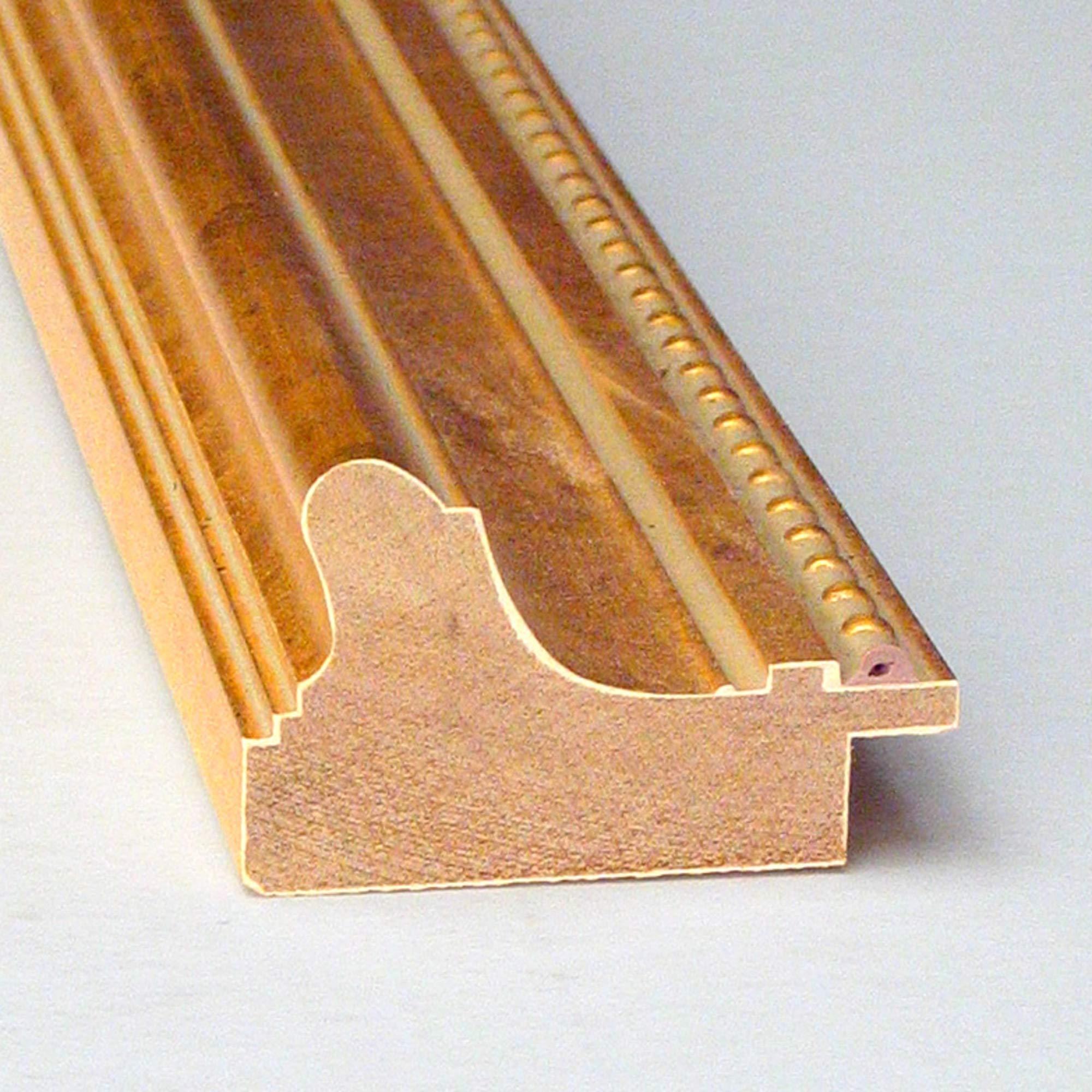 Amanti Art Amanti Art Gold Wall Mirror 24x20 Townhouse Gold Rectangle Bathroom Mirror for Wall Decor Living Room, Small Traditional Wood Frame, Hangs Horizonally and Vertically, Bathroom Decor, Beveled Edge