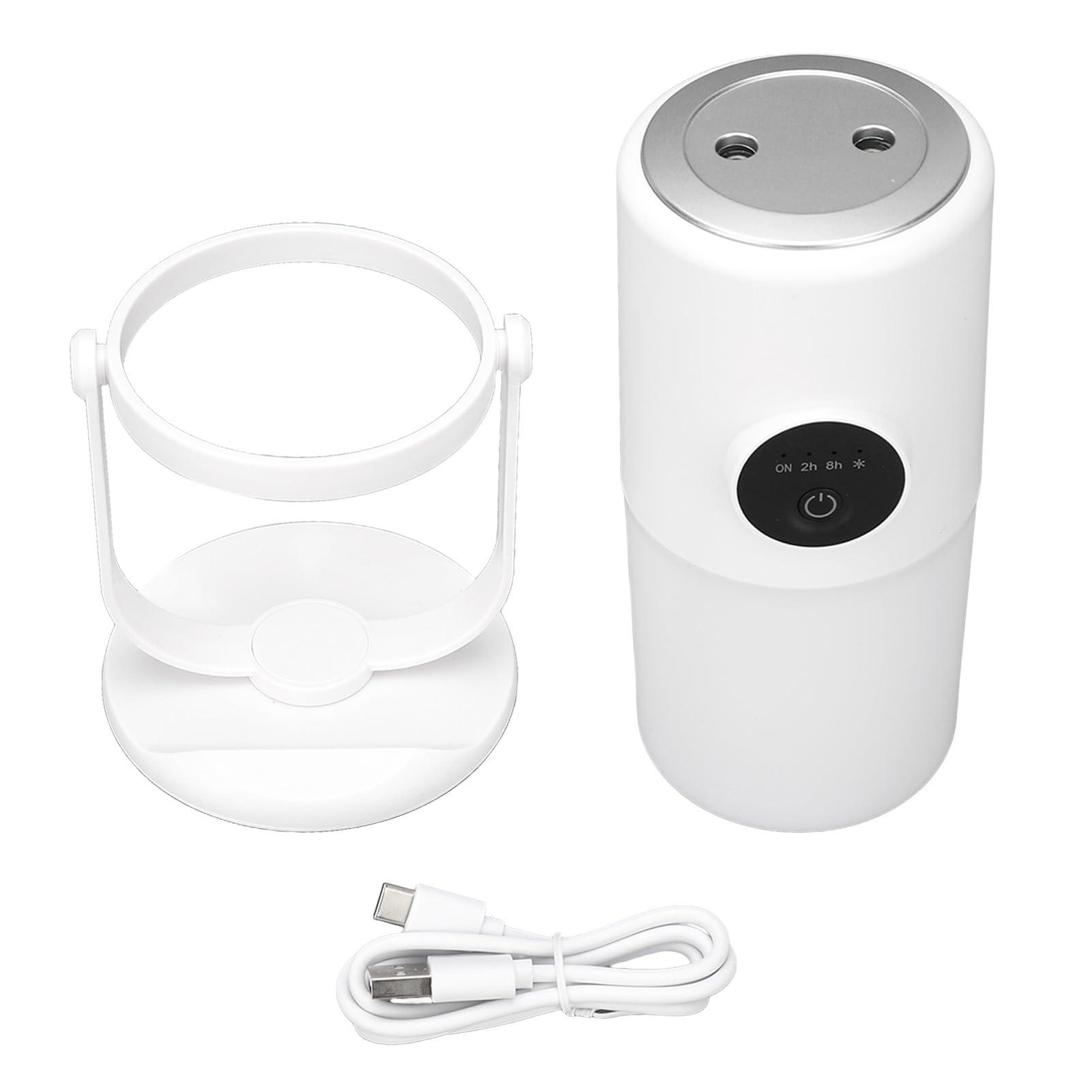 WGFOIP USB Desktop Humidifier, Rechargeable Quiet Two Mist Mode 300ML Cool Mist Humidifier for Bedroom Travel Office Home, Ideal for Relaxation and Well Being (White)