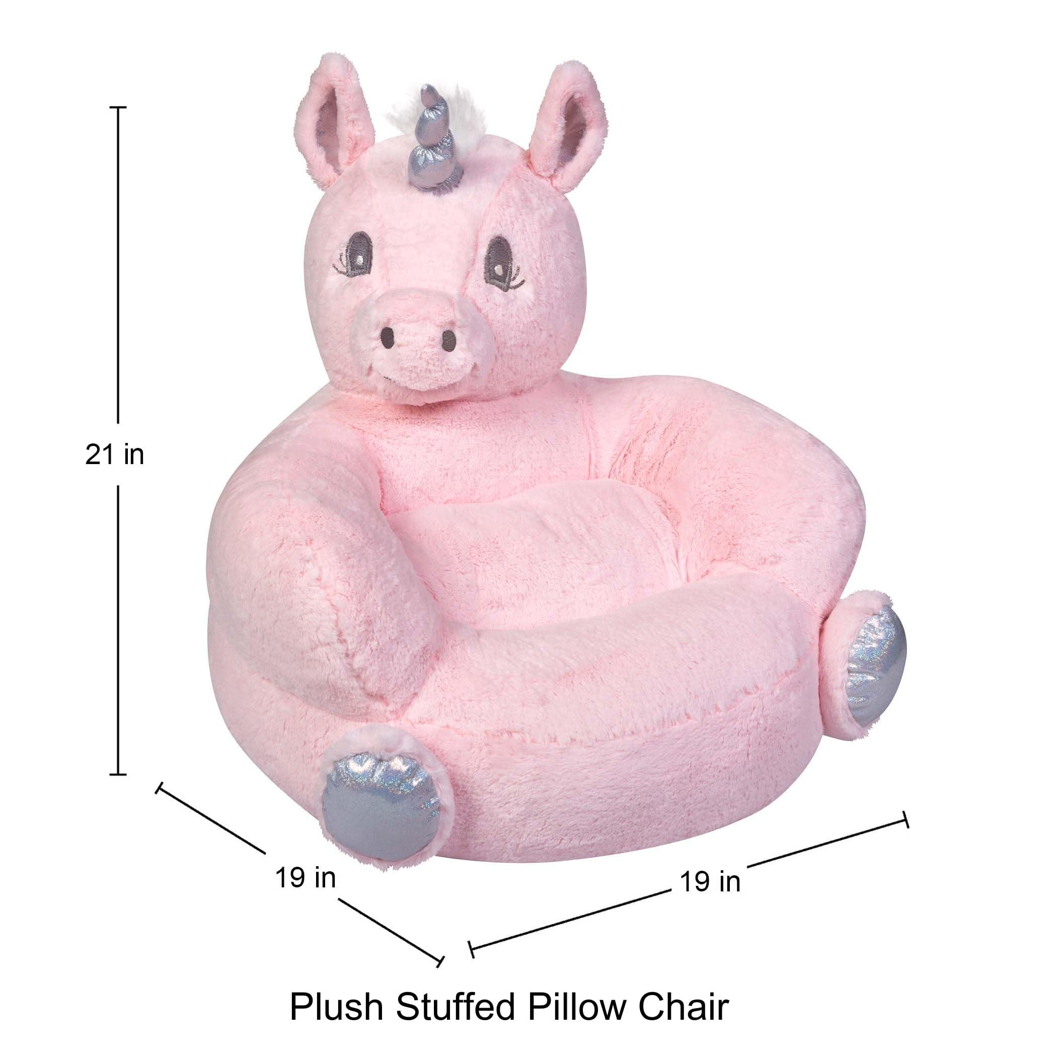 Trend Lab Trend Lab Pink Unicorn Toddler Chair - Plush Pillow Kids Chair, Comfy Animal Chair for Toddlers 1-3 Years Old, 21x19x19 Inches - Baby Chair, Soft Toddler Lounge Chair, Kids Bean Bag Chair Alternative