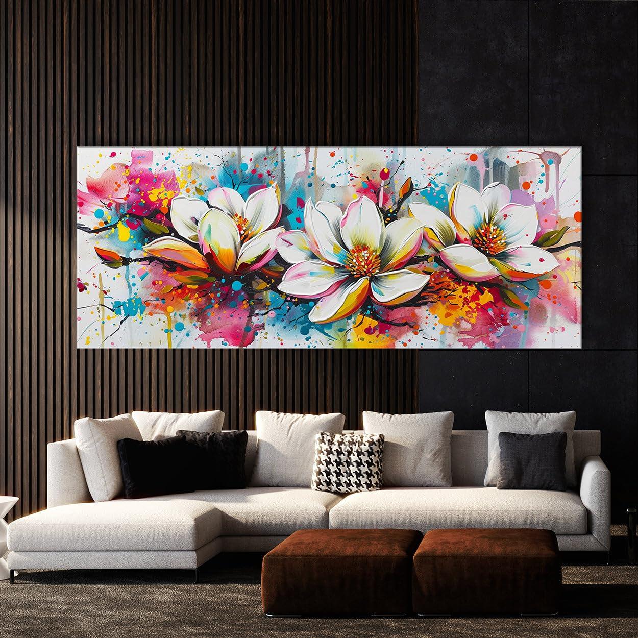 Sense Canvas Sense Canvas Magnolia Urban Bloom 26 Canvas Art - Home Decor Wall Art Print Poster Painting Medium 30x12 / 1.5\"