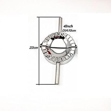 i Kito Stainless Steel Ravioli Mold Dumpling Press Maker Wrapper Pierogie Pie Crimper Pastry Dough Cutter Kitchen Gadgets (M-4inch)