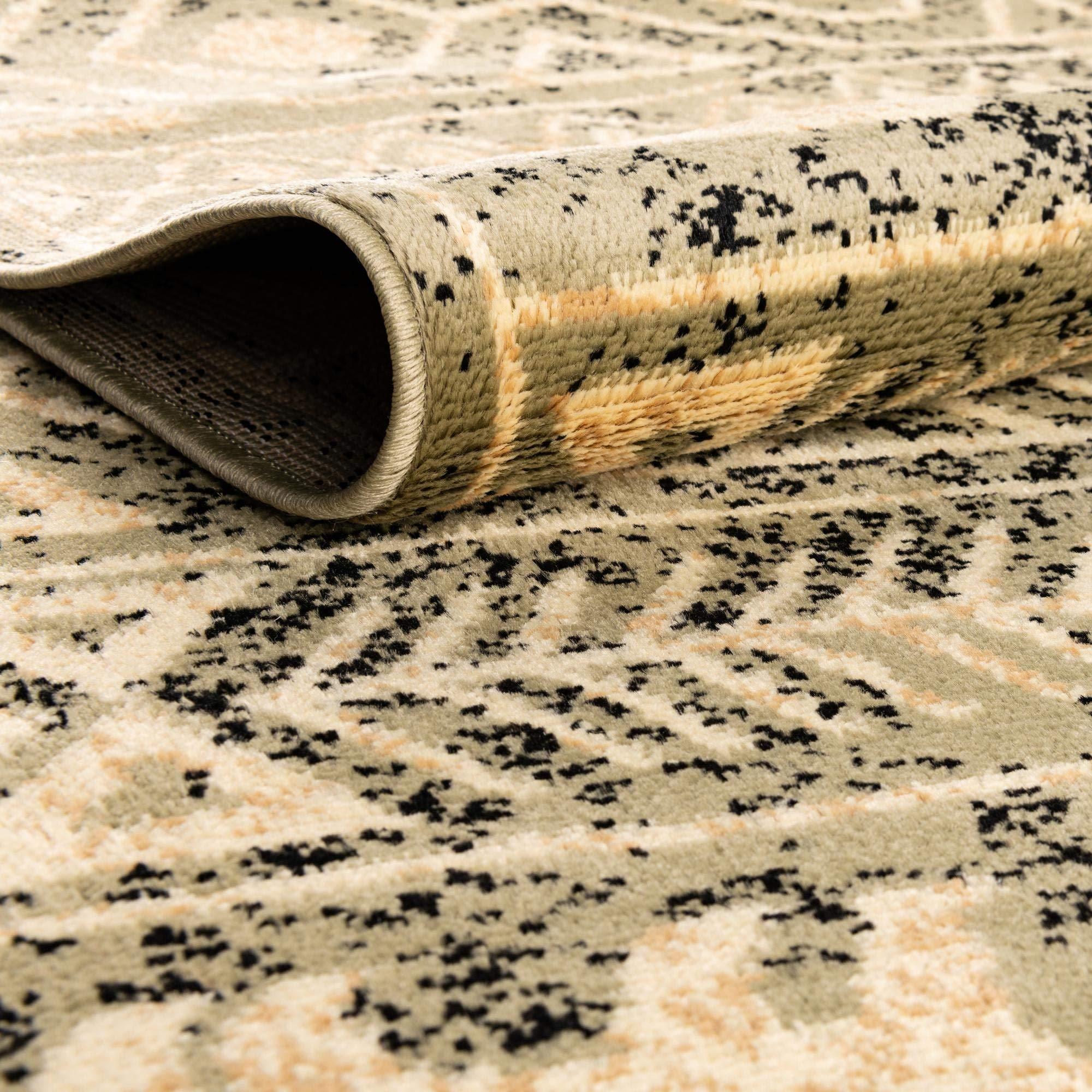 Rugs.com Rugs.com Pioneer Collection Rug 8 Ft Round Green Medium-Pile Rug Perfect for Kitchens, Dining Rooms