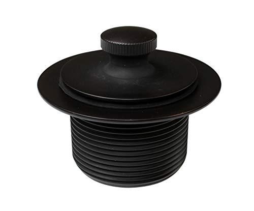 Westbrass Westbrass 594244-12 14" White Tubular Bath Waste & Overflow Assembly with Twist & Close Drain Plug and 2-Hole Faceplate, Oil Rubbed Bronze
