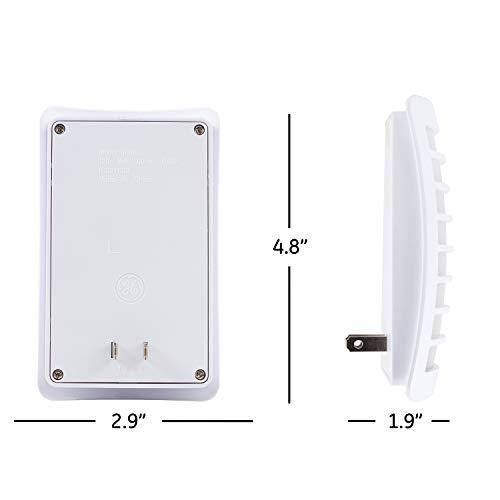 GE GE CoverLite Automatic LED Night Light, White Finish, Plug-In, Soft White, Dusk to Dawn Sensor, Energy-Efficient, Ideal for Hallways, Kitchens, Bathrooms, Bedrooms, Offices, 37300