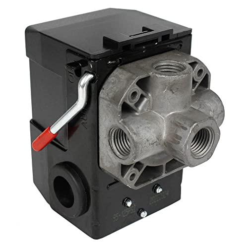 LEFOO Lefoo Quality Air Compressor Pressure Switch Control 95-125 PSI 4 Port w/Unloader LF10-4H-1-NPT1/4-95-125