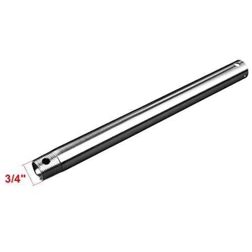 uxcell uxcell 18 Inch Standard Extension Downrod, NPT 3/4 Inch Steel Pendant Extended Rod, Antique Brass